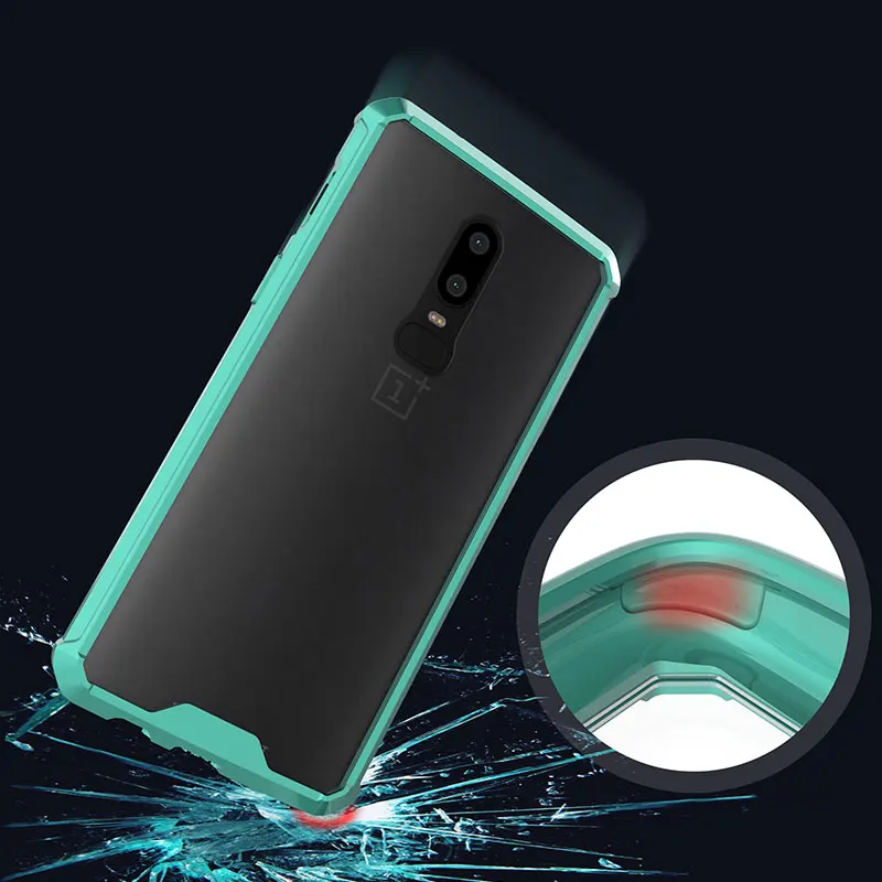 

Shockproof Armor Defender Case For One Plus 6 OnePlus 6 Cover Transparent PC Hard Back Cover For One Plus 5 5T 3 3T OnePlus 5T