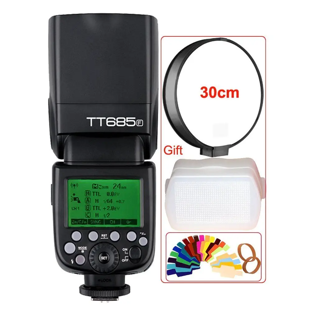 Godox GN60 TT685F 2 4G HSS TTL 1/8000s Вспышка Speedlite + стандартный триггерный передатчик Для