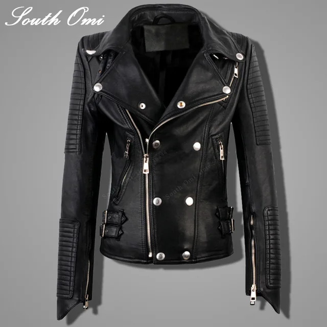 Motorcycle Jacket Women Spring Autumn Short Coat Fashion