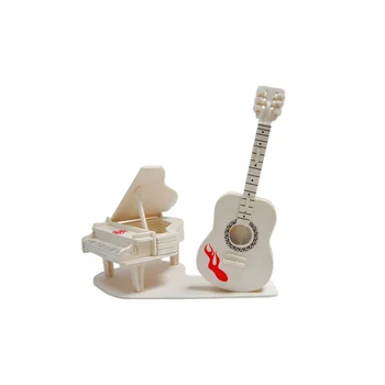 

3d Wooden Three-dimensional Jigsaw Puzzle Simulation Intelligence Children Jigsaw Puzzle Toys Musical Instruments Jigsaw Puzzle