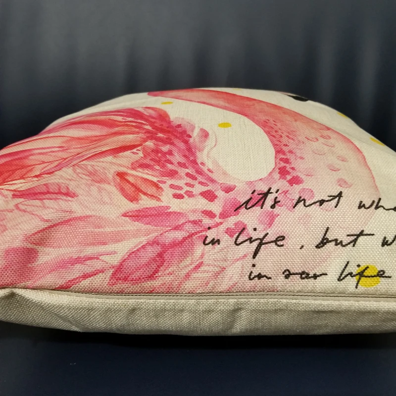 Pink Flamingo Tropical Leaf Cushion Cover Pineapple Geometric Polyester Throw Pillow Home Decoration Sofa Decorative Pillowcase