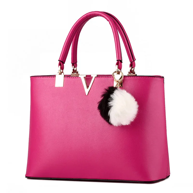 Korean Fashion Famous Designers Brand font b Handbags b font Large Women Bags Solid Pu Leather