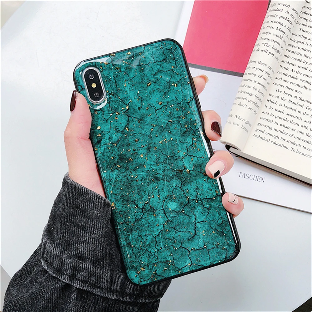 

Case Cover on For iphone x s max Bling Gold Foil Cases iphoen 6 7 8 plus xs xr r sx xmax 8plus i Phone 10 xsmax rx Coque Fundas
