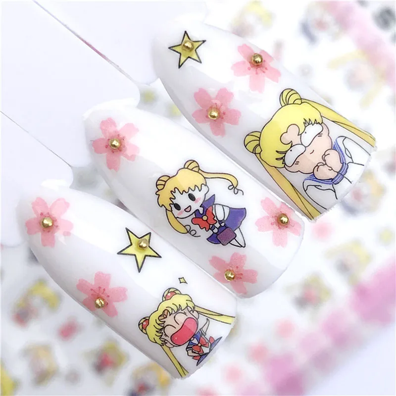 

5 paragraph Nail art Water Sticker 3D ultra-thin adhesive color feather /Flamingo nail sticker supplies decoration