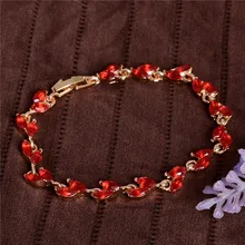 QCOOLJLY Модные женские золотые 5 цветов CZ Австрийские хрустальные браслеты и браслеты ювелирные изделия для женщин оптом