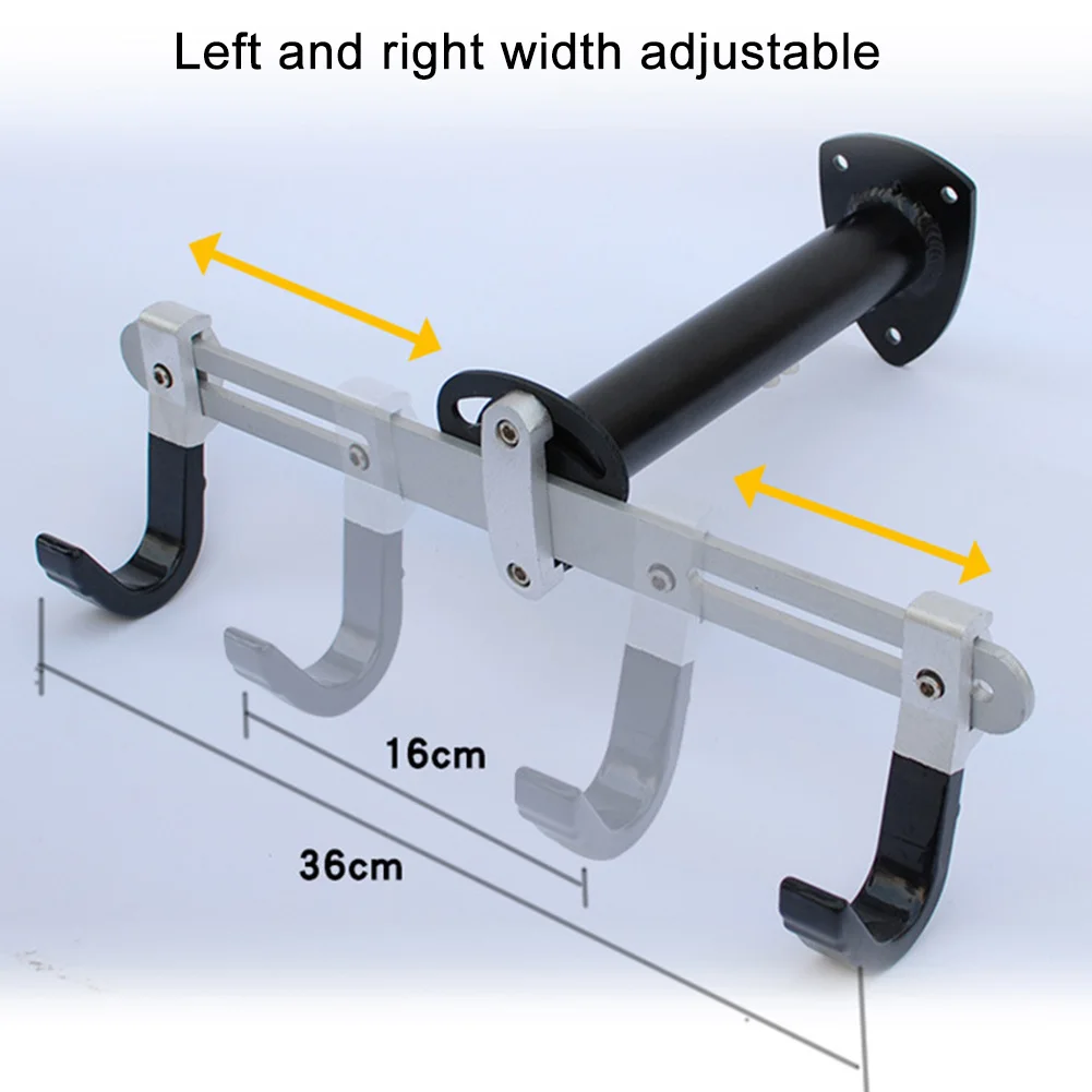 

Storage Stable Accessories Hook Aluminium Alloy Bike Rack Durable Adjustable Angle Holds Up Wall Mounted Hanger Saving Space