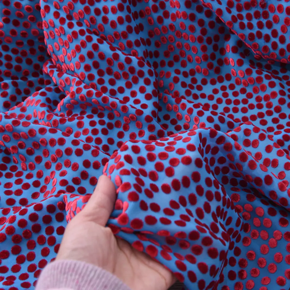 

Free Shipping 138cm Burnout Silk Velvet Fabric