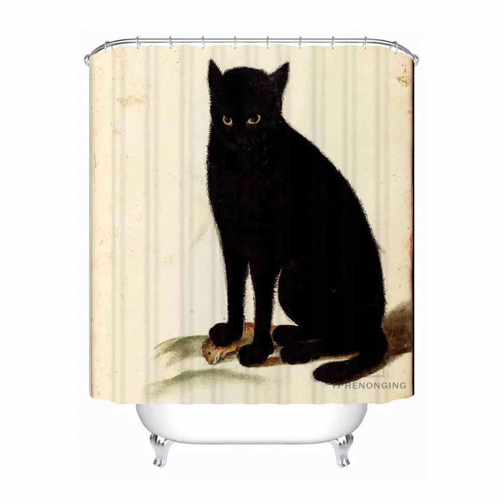 

CustomPiano Cat Eyes Fabric Bath Curtain Bathroom Mildewproof Waterproof Polyester Shower Curtain#180417-02-125