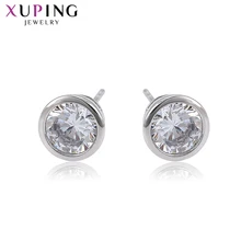 Xuping модные уникальные ювелирные изделия с родиевым цветным покрытием свадебные серьги-гвоздики для женщин специальные подарки ко дню Святого Валентина S126.3-92010