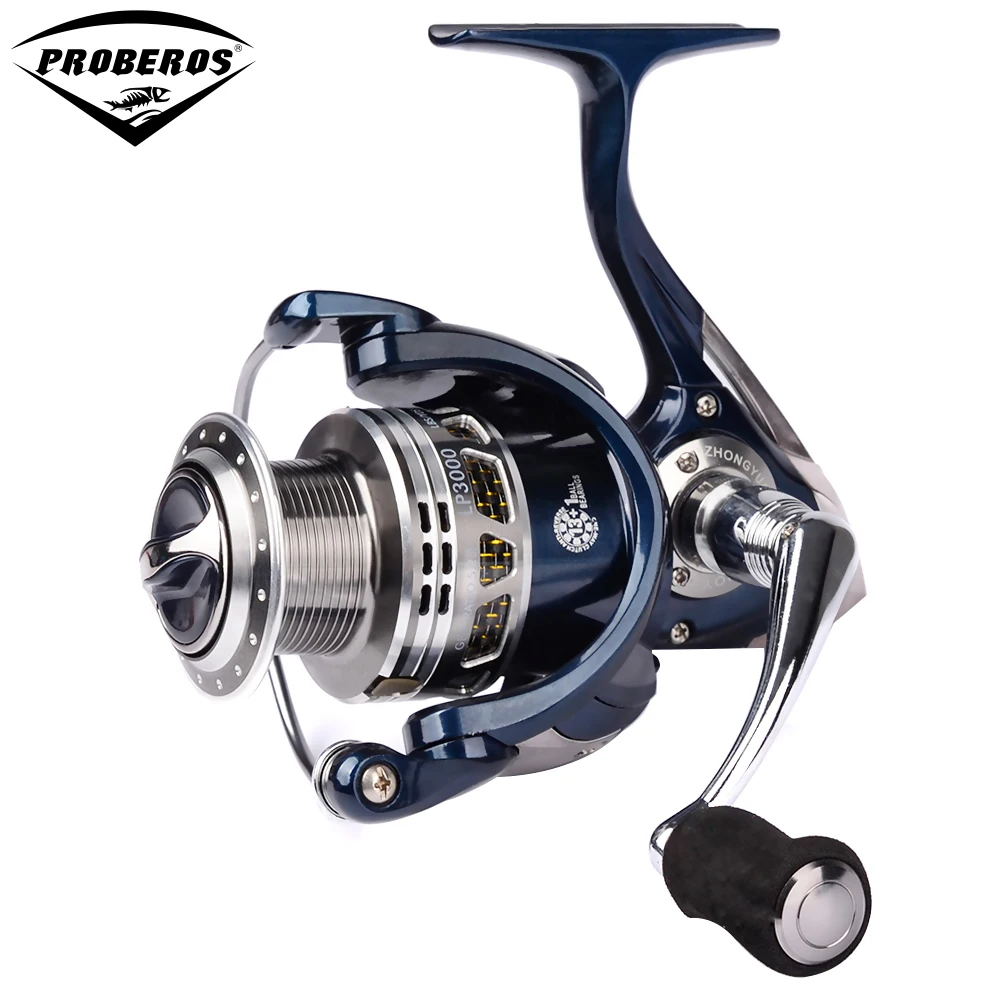 

PRO BEROS Aluminum alloy Fishing Reel CNC Processing Spinning Reel 13+1BB Stainless Bteel Bearing Anti-Seawater 19KG Max Drag