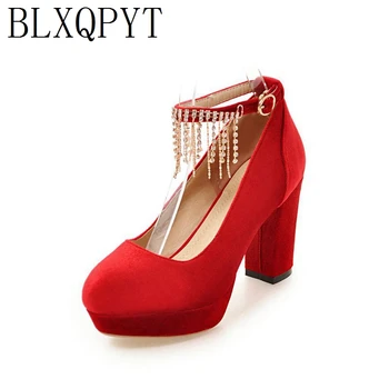 

BLXQPYT Zapatos Mujer Tacon Shoes Big Size 33-43 3Colour New Spring Autumn Women Shoes High Heels Party wedding Pumps woman 966