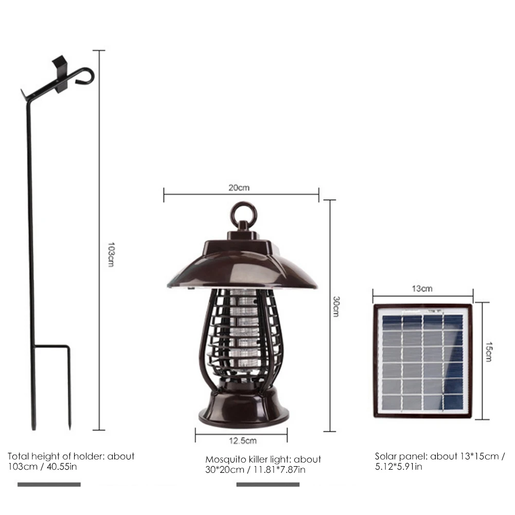 

Solar Powered LED Light Repeller Pest Insect Mosquito Killer Outdoor Lamp
