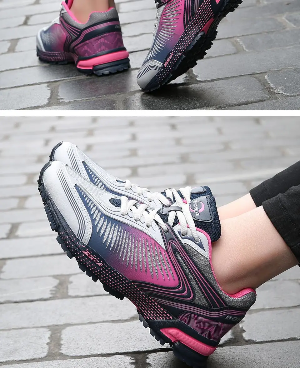 BONA/Новое поступление; женские кроссовки в классическом стиле; женская спортивная обувь на шнуровке; кроссовки для бега на открытом воздухе; Быстрая