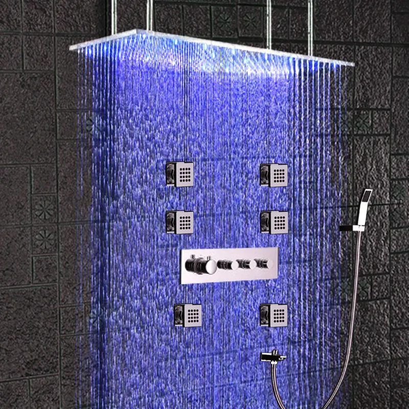 Blue shower set