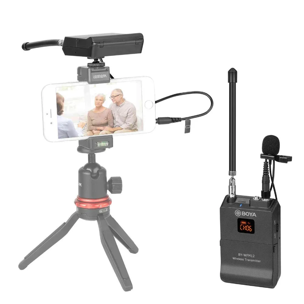 BOYA BY-WFM12 VHF Wireless Microphone System Lapel