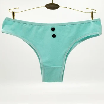 

Pack of 96 Solid Cotton Lady Panties Cotton Bikini Brief with Button Spandex Women Underwear Sexy Lingerie Size M L XL Wholesale