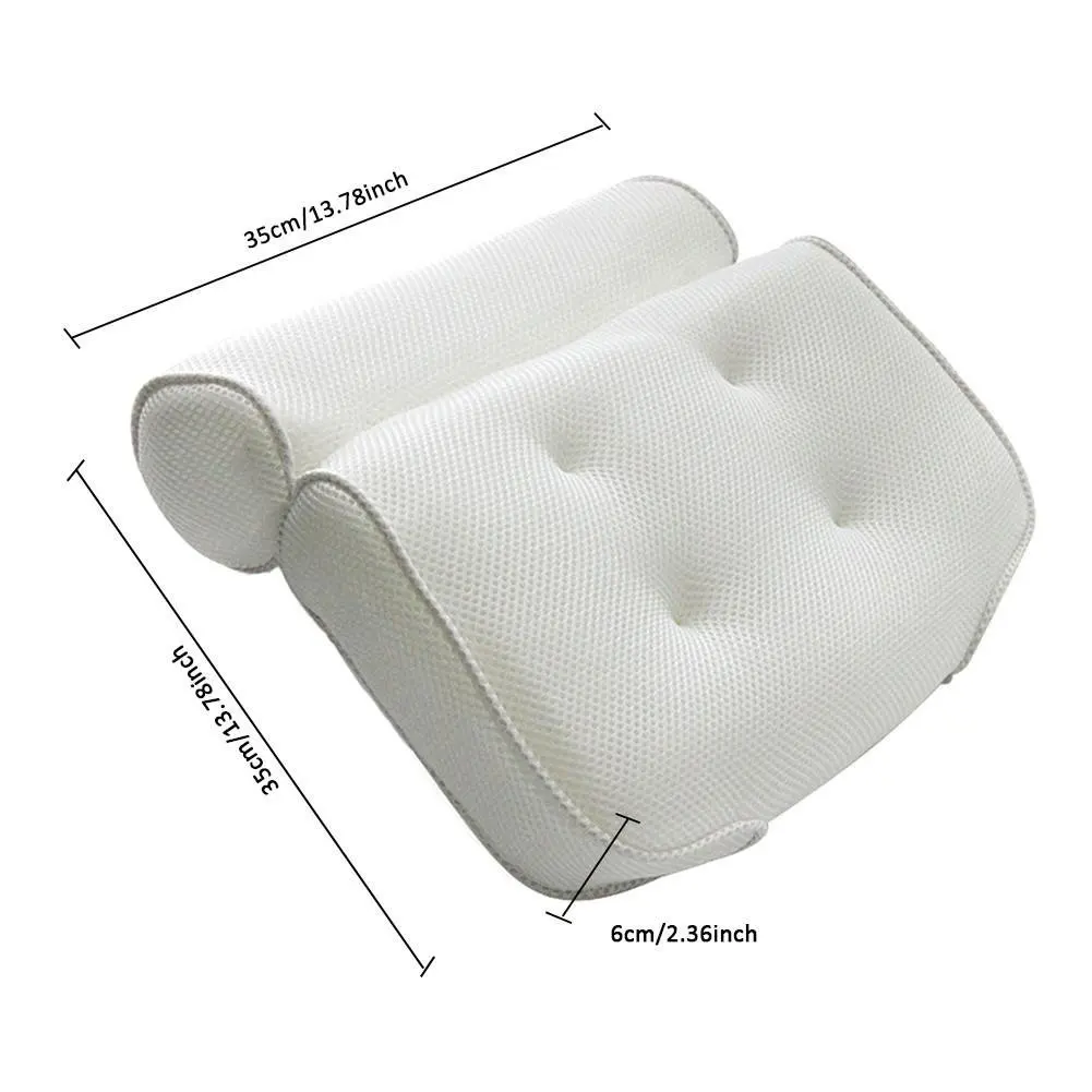 3D сетка Ванная комната Ванна Подушка коврик спа-подушка для ванны задняя подушка с присоской чашки шеи принадлежности для ванной комнаты