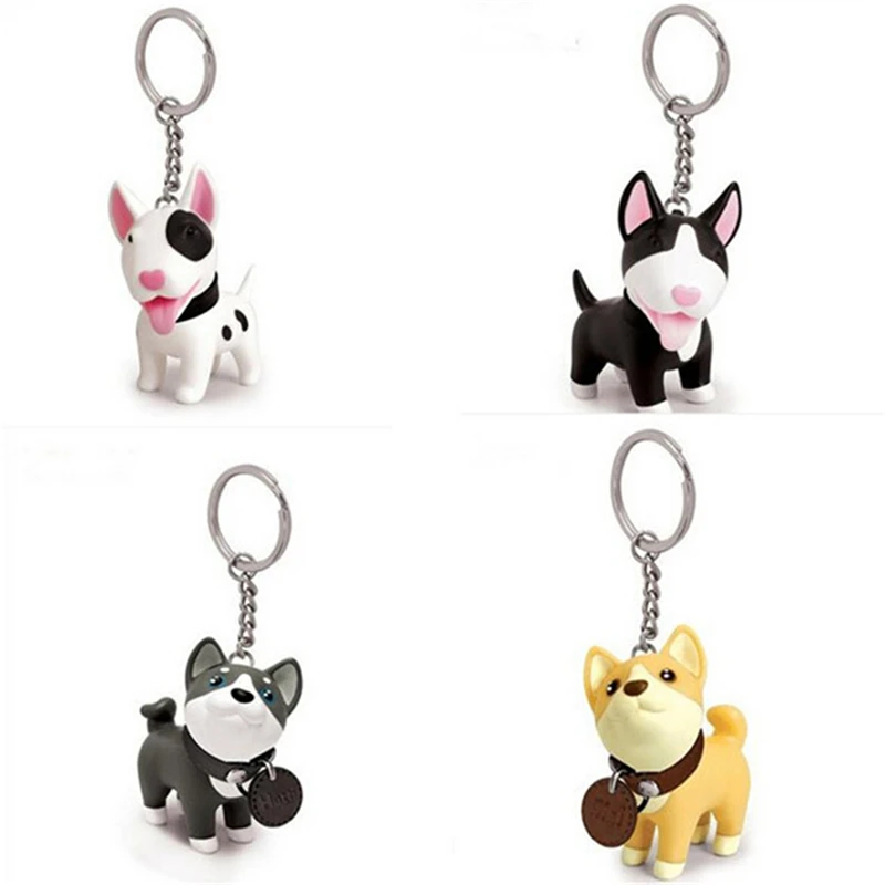 

Dog Action Figure PVC Vinyl Doll Anime Figure Toys Cute Dog Keychain For Car Key Holder Terri Bull Terrier Excellent Gift