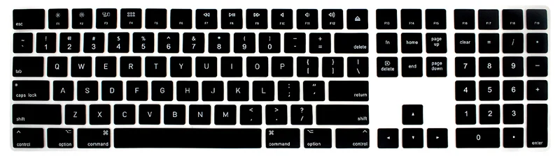 

Silicone Keyboard Protector For Apple Magic Keyboard A1843 (2017 release) US keyboard layout with Numeric Keypad A1843 MQ052LL/A