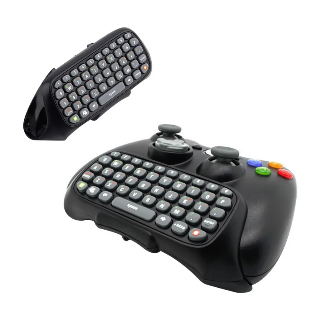 Беспроводной контроллер текстовой клавиатуры QWERTY Chatpad клавиатура для Xbox 360 игровой контроллер черный с розничной упаковкой