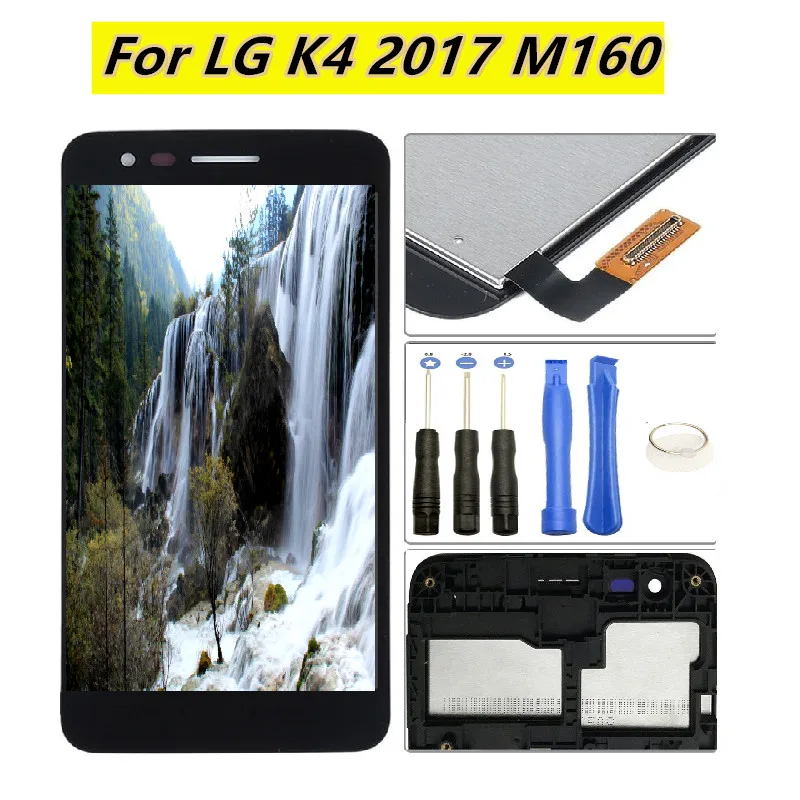 

5" LCD Display For LG K4 2017 M160 LCD Touch Screen Digitizer Assembly For LG K4 2017 Display M151 M153 M150 LCD with Frame