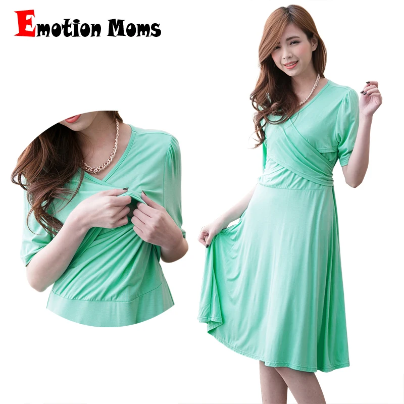 Emotion Moms летняя одежда для грудного вскармливания Одежда для беременных модные платья для беременных платье