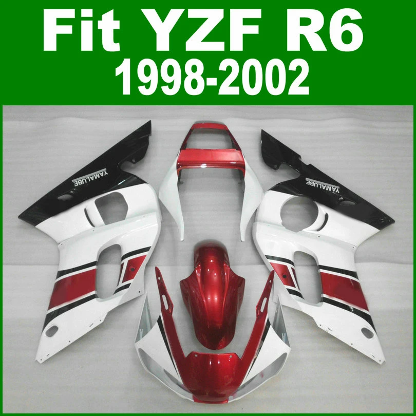

Wine red For YAMAHA R6 98 - 02 Abs Fairing kit ( metallic ) free sticker customize Fairings ll15