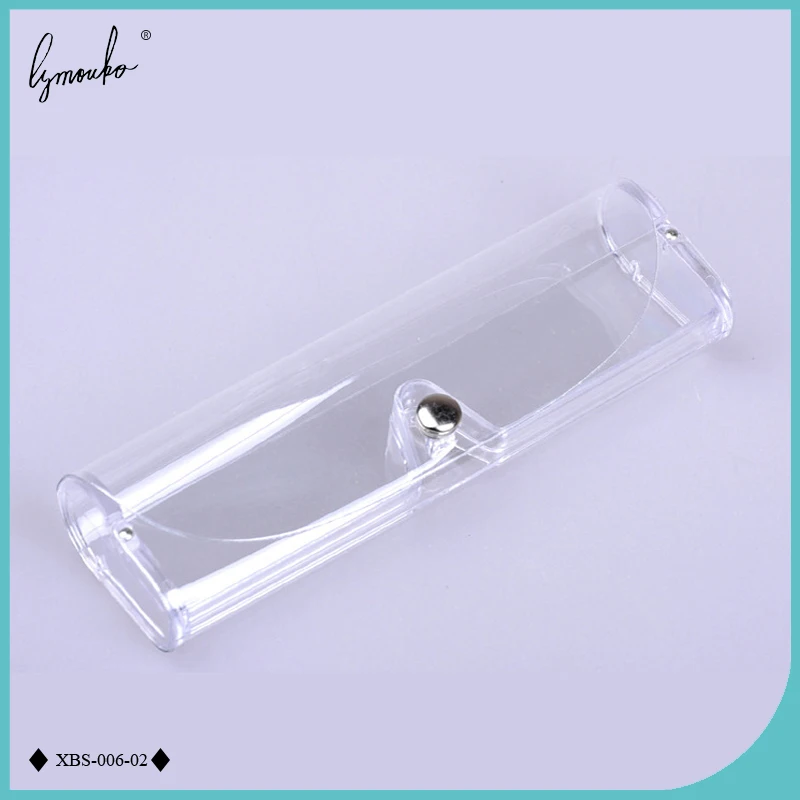 

Lymouko High Quality White Color Plastic Reading Glasses Case for Kit Holder Portable with Button Eyeglasses Box