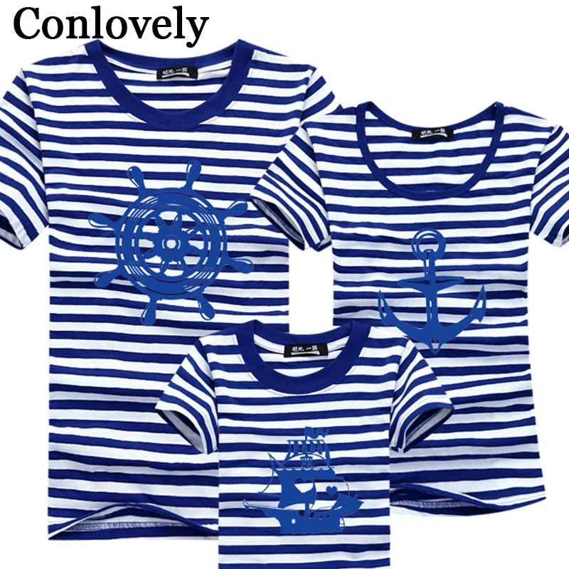 

Family Look Matching Outfit T-Shirt (Anchor Boat) Short Sleeves Summer T Shirt Matches Tees Top Clothes