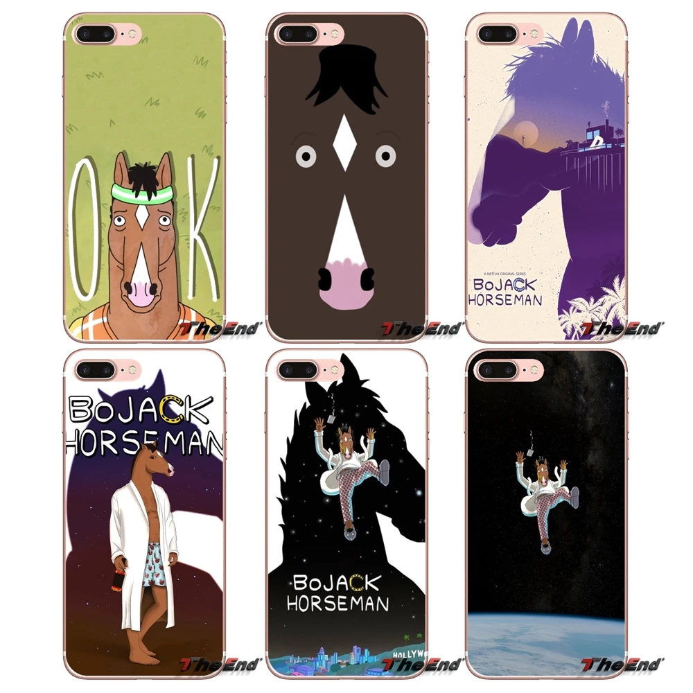 

For Samsung Galaxy S2 S3 S4 S5 MINI S6 S7 edge S8 S9 Plus Note 2 3 4 5 8 Coque Fundas BoJack Horseman Transparent Clear TPU Case