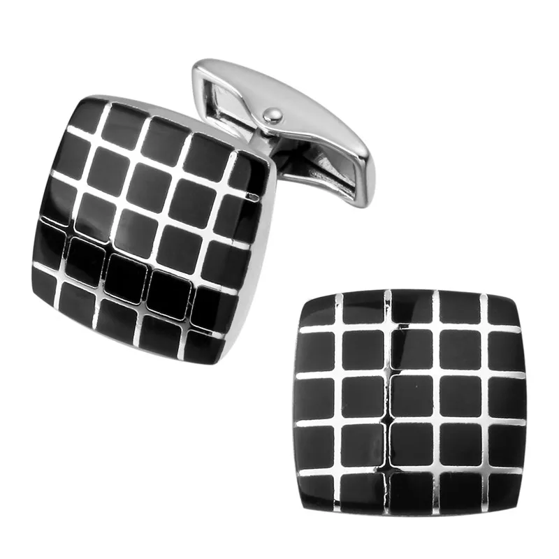 

Fashion Brand Black Plaid Shirt Cufflinks accessories gifts for my friends 3 pair pack sale