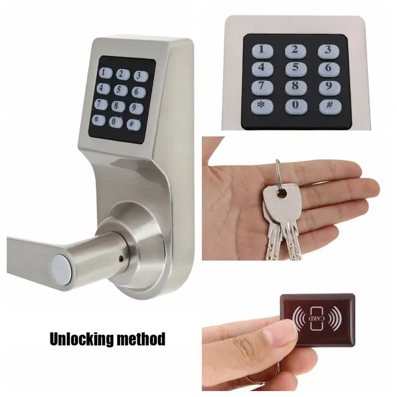  Electronic Code Door Lock Unlocked Home Security Entry Keyless Lock Wholesale by Password RF Card R - 4000007360367
