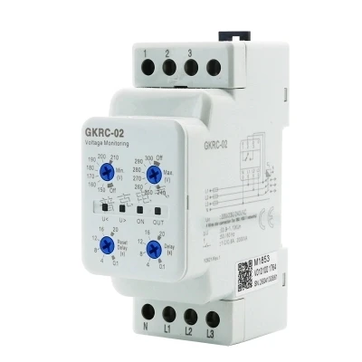 Three-phase overvoltage and undervoltage protection GKRC-02F GKRC-02FA GKRC-02 GKRC-M2 phase sequence protector 4 wire zero wire