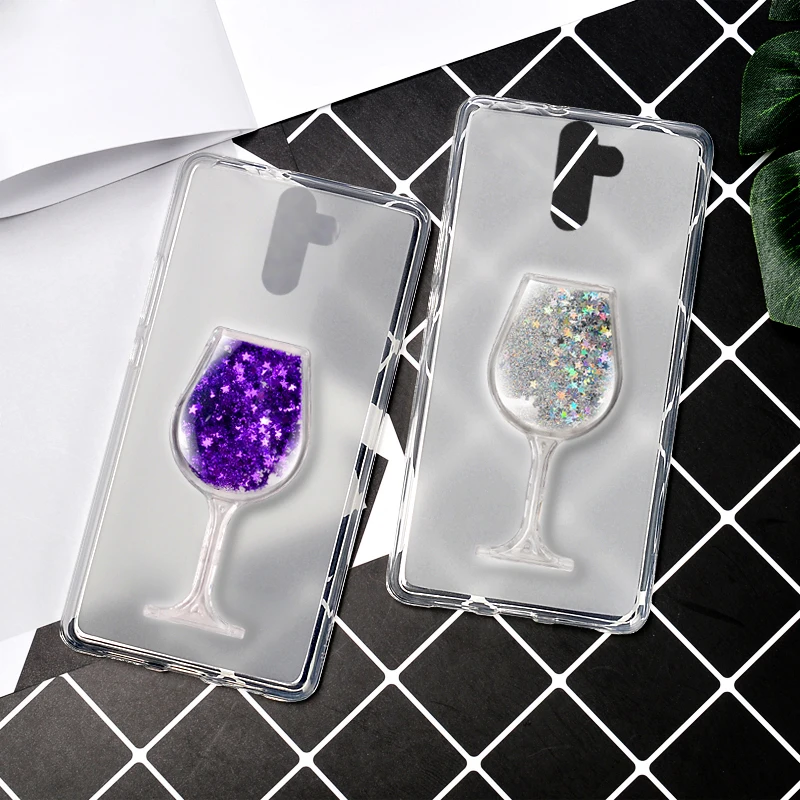 Silicone Case For Doogee BL12000/Pro Cover Soft TPU Wine Glass Liquid Quicksand Transparent Phone Bags BL12000/BL5000/BL7000