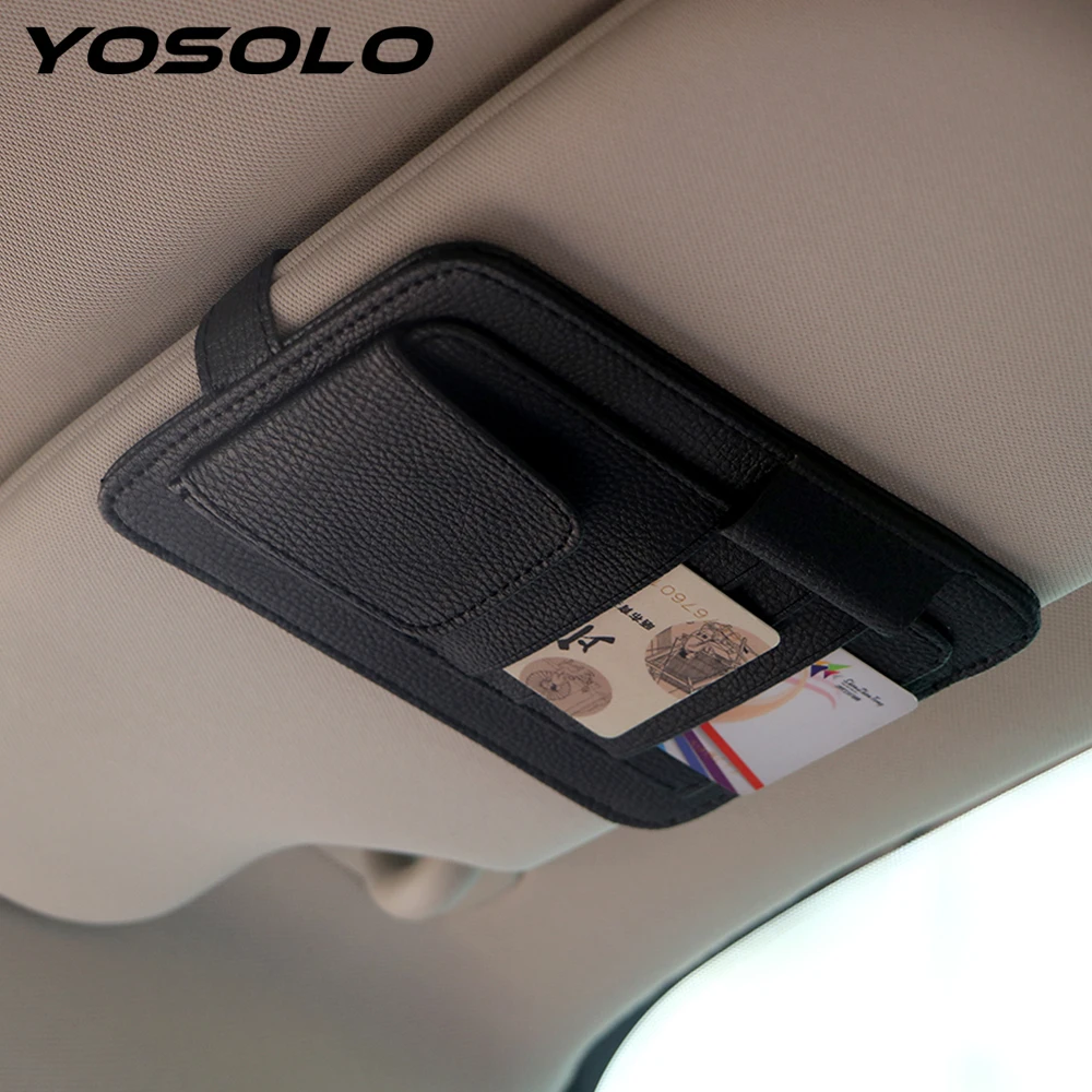 YOSOLO Multi Function Hanging Bag Auto Stowing Tidying Storage Pouch Sunshade Cover Car Visor Clip Organizer Pen IC Card Holder YOSOLO Multi Function Hanging Bag Auto Stowing Tidying Storage Pouch Sunshade Cover Car Visor Clip Organizer Pen IC Card Holder