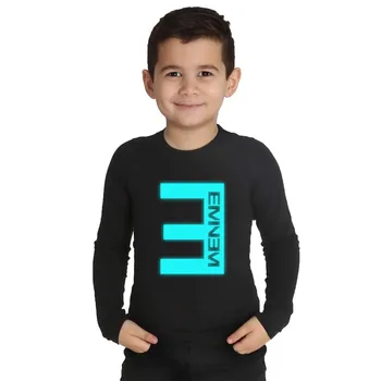 

LYTLM EMINEM T-shirt Boys Autumn Style Cotton Long Sleeves Boys Tops Birthday Baby Boy Tshirt Geek Punk Tee Shirt Enfant Garcon