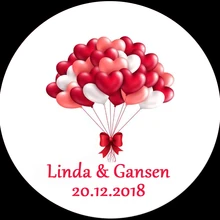 100 шт пользовательские наклейки на имя для свадебного мероприятия бирки для подарков favo торт украшение Boda Adesivos Pegatinas