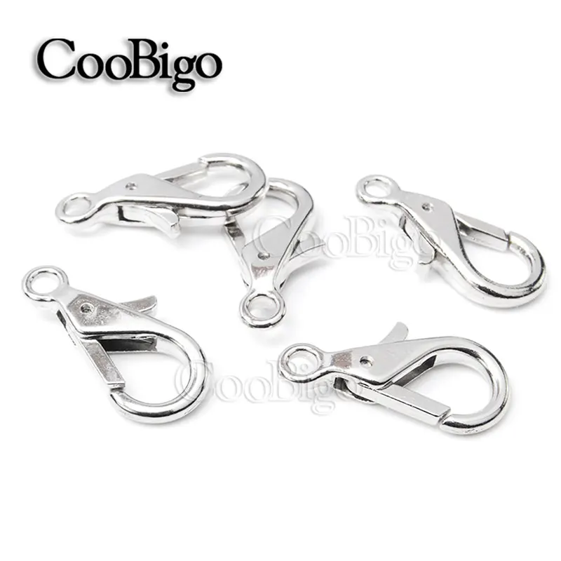 

1pcs Pack Lobster Clasp Snap Hook Clip 3mm Hole Metal Key Ring Chain Bag Parts Accessories Bracelet Crafts