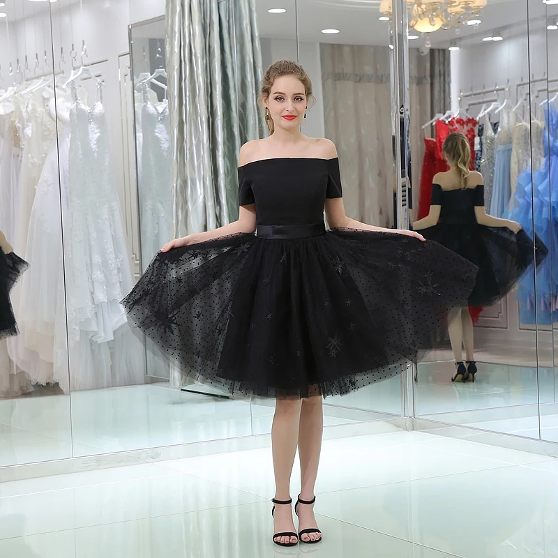 simple black homecoming dresses