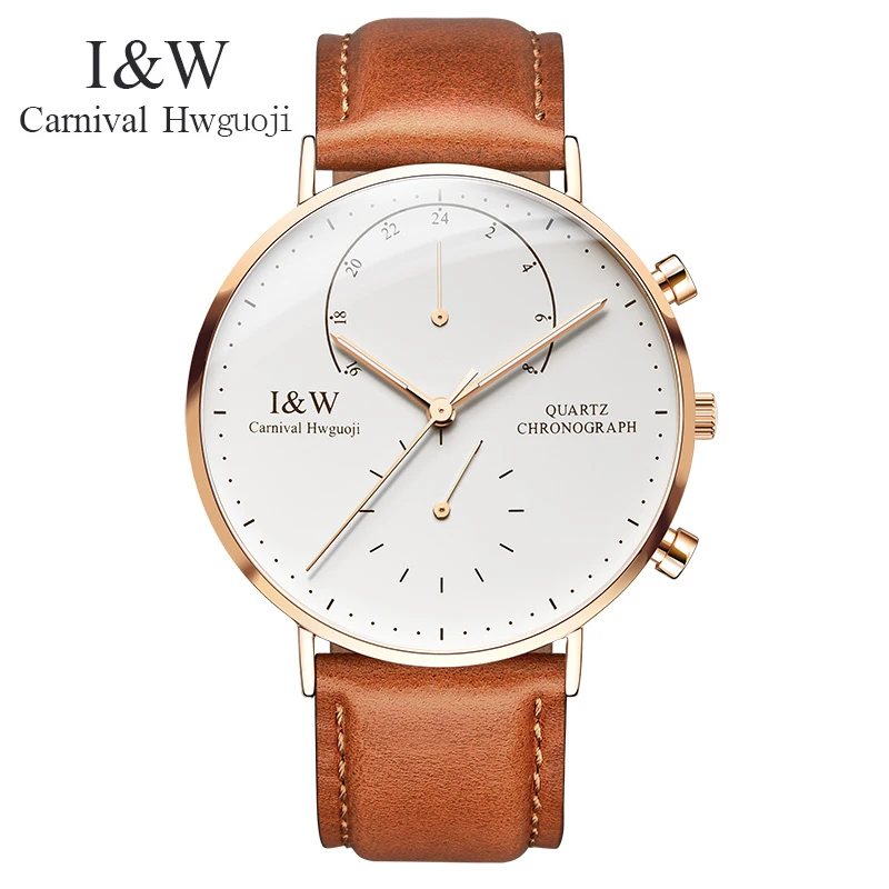 Original Carnival New Fashion Casual Luminous Watches Top Brand Luxury Quartz Watch Men Ultrathin Waterproof relogio masculino carnival ultrathin tritium self luminous analog quartz watch men watch with sapphire waterproof fashion casual relogio masculino