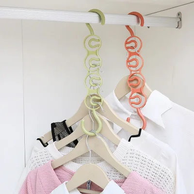 Multi-function magic magic hanger hook folding rotating storage hanger 4 holes