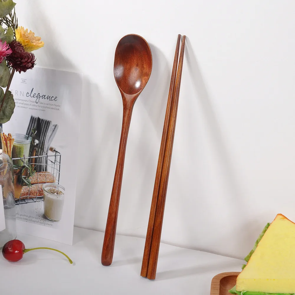 Деревянная ложка набор палочек для еды кухня, кухонная утварь инструменты суп-Чайная ложка посуда Многофункциональные кухонные принадлежности ложка для кофе