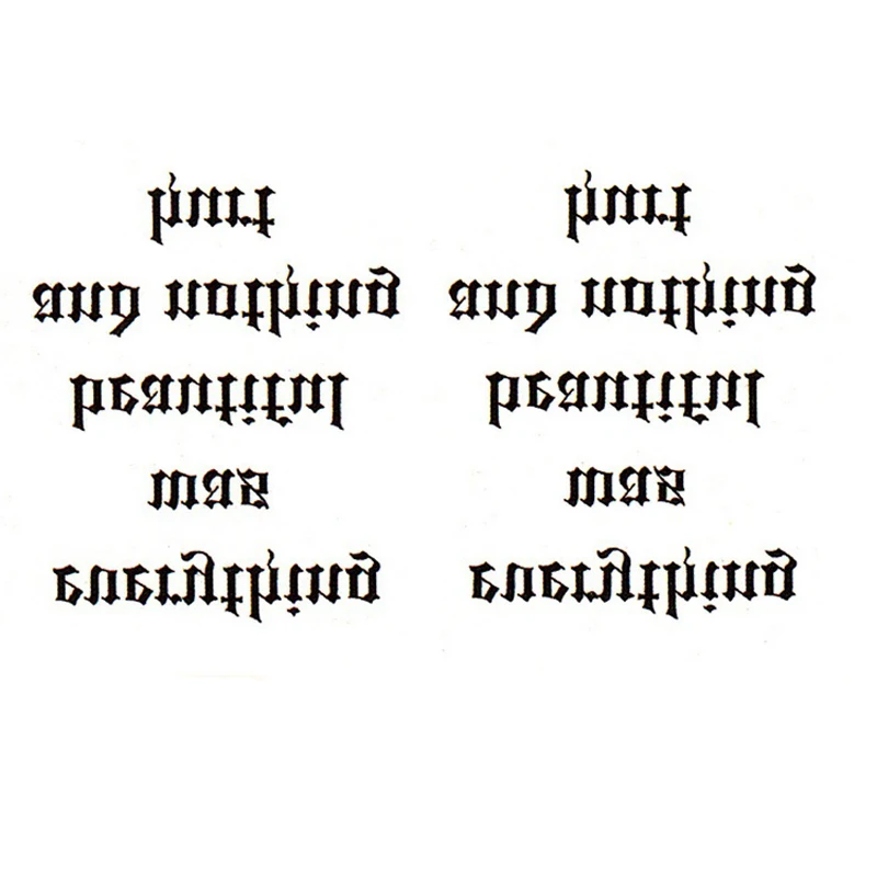

Everything Was Beautiful And Nothing Hurt English letters tattoo simulation waterproof Temporary tattoo stickers fake tattoos