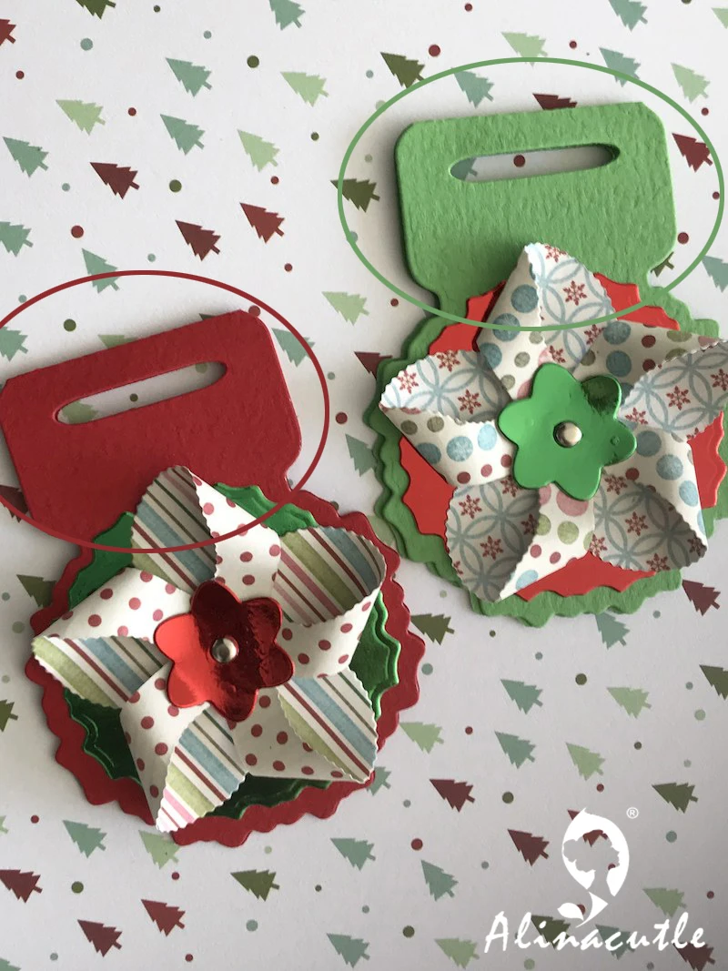 

AlinaCraft METAL CUTTING DIES CUT knife 2pc round circle topper box bag handle Scrapbook card paper craft emboss stencils cutter