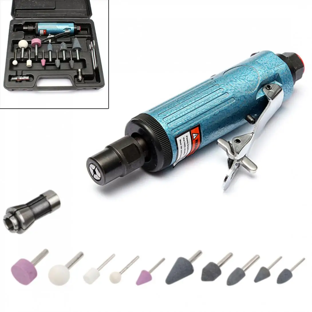 Koop 1 4 Inch 4CFM Luchtcompressor Die Grinder Tool Met 14 Pcs Rotary Tool Kit