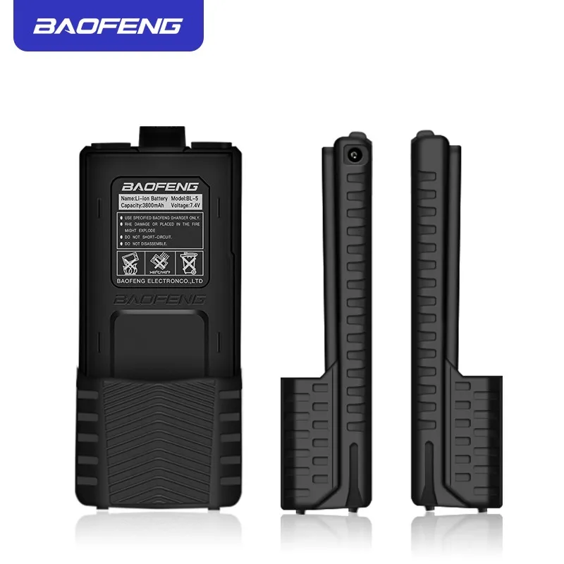 Baofeng UV5R портативная рация аккумулятор Расширенный 7,4 V 3800mAh литий-ионный BL-5 Аккумулятор для Baofeng UV-5R UV-5RE черный