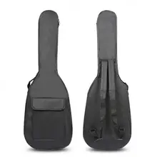 Black Waterproof Double Straps Bass Backpack Gig Bag Case for Electric Bass Guitar 5mm Thickness Sponge Padded