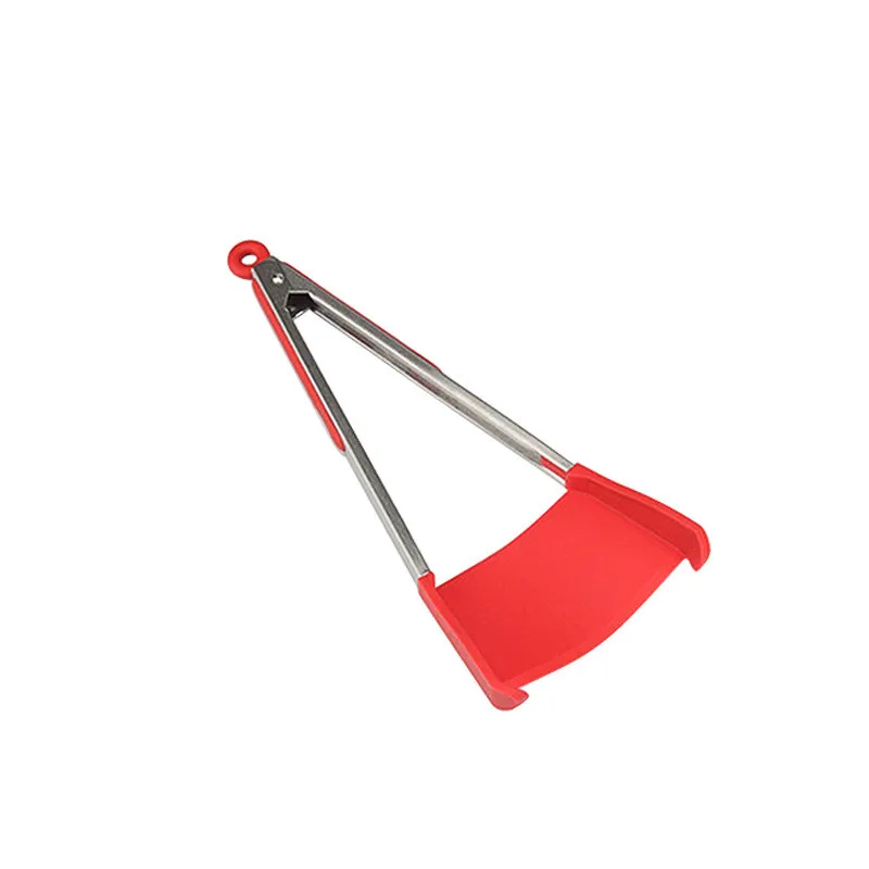 Clever Tongs 2 in 1 Kitchen Spatula & Tongs Non-stick Heat Resistant Stainless Steel Frame Silicone Kitchen Helper 9inch 12inch3