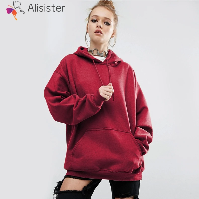 2019 Autumn Winter Fashion Simple Hoodie Women Letter