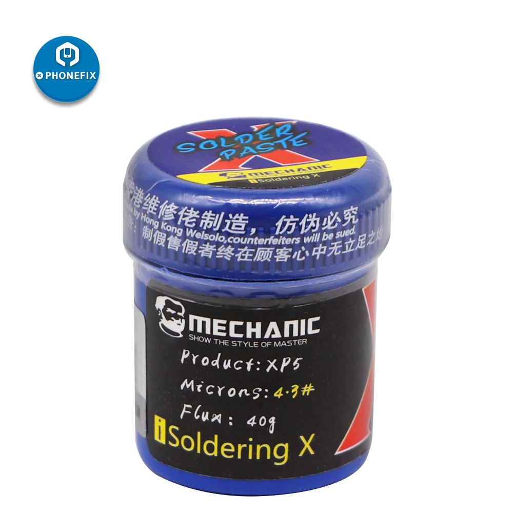 

PHONEFIX Lead Free Soldering Paste For Iphone X XS MAX XR 148℃ Solder Tin PCB Mainboard High-end Fux Mobile Repair Tools 40G